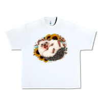 White happy hedgehog sunflower leopard Urban Heavy Tee - Jasminsmagicworld