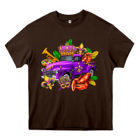 Chocolate Brown mardi gras truck olivia Heavy Core Tee - OliviaCreatesArt