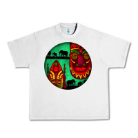 Lunar Rock african masks round earrings 3 Urban Heavy Tee - BundleAndBundleShop