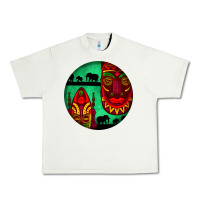 Pistachio african masks round earrings 3 Urban Heavy Tee - BundleAndBundleShop
