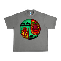 Tornado african masks round earrings 3 Urban Heavy Tee - BundleAndBundleShop