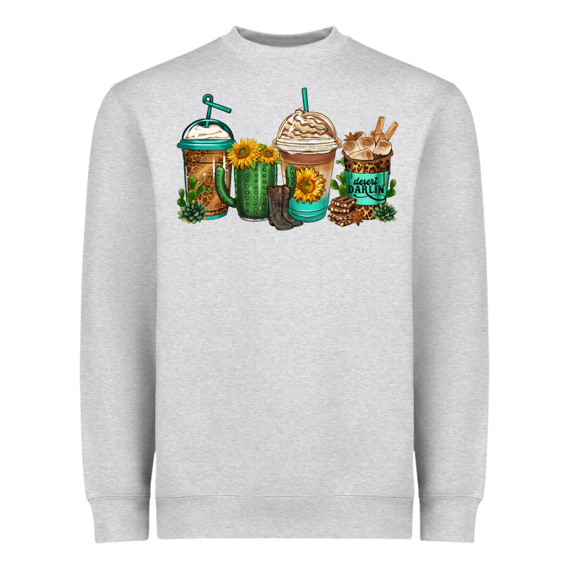 Desert Darlin Coffee Cups Heavyweight Sweatshirt by Jasminsmagicworld | Teevron
