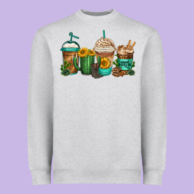 Desert Darlin Coffee Cups Heavyweight Sweatshirt Designed By Jasminsmagicworld