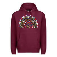 Burgundy usa camouflage rainbow Premium Hoodie - Artiststas