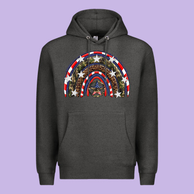 Usa Camouflage Rainbow Premium Hoodie Designed By Artiststas