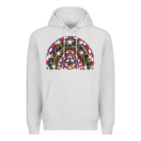 Dove Grey usa camouflage rainbow Premium Hoodie - Artiststas