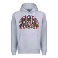 Heather Grey usa camouflage rainbow Premium Hoodie - Artiststas
