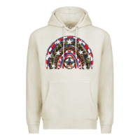 Oatmeal Heather usa camouflage rainbow Premium Hoodie - Artiststas
