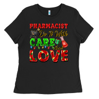 Black pharmacist do it with care and love christmas Ladies Tee - FaDigitalArtStudio