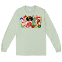 Matcha Noel Afro Girl Baby Long Sleeve Tee - CowhideDigitalArt