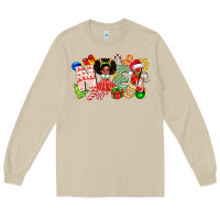 Mushroom Noel Afro Girl Baby Long Sleeve Tee - CowhideDigitalArt