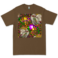 Cacao Mardi Gras Cow Leopard Seamless Pattern Premium Tee - FaDigitalArtStudio