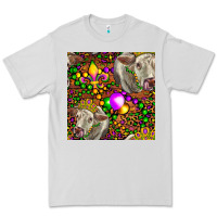 Dove Grey Mardi Gras Cow Leopard Seamless Pattern Premium Tee - FaDigitalArtStudio