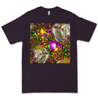 Plum Mardi Gras Cow Leopard Seamless Pattern Premium Tee - FaDigitalArtStudio