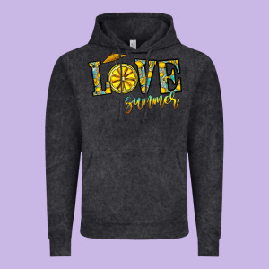 Love Summer Vintage Hoodie Designed By Cowhidedigitalart