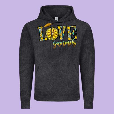 Love Summer Vintage Hoodie Designed By Cowhidedigitalart