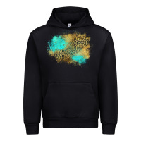 Black turquoise leopard patch Urban Hoodie - Jasminsmagicworld
