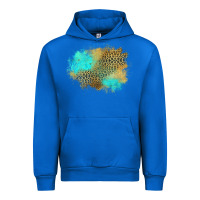 Cobalt turquoise leopard patch Urban Hoodie - Jasminsmagicworld