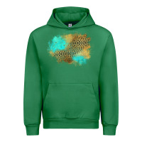 Emerald turquoise leopard patch Urban Hoodie - Jasminsmagicworld