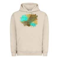 Pigment French Oak turquoise leopard patch Urban Hoodie - Jasminsmagicworld