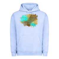 Pigment Grape Ice turquoise leopard patch Urban Hoodie - Jasminsmagicworld