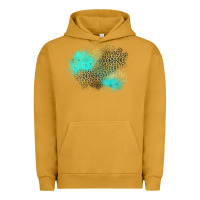 Pigment Peanut Butter turquoise leopard patch Urban Hoodie - Jasminsmagicworld
