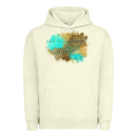 Pigment Pistachio turquoise leopard patch Urban Hoodie - Jasminsmagicworld