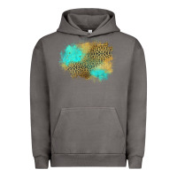 Pigment Tornado turquoise leopard patch Urban Hoodie - Jasminsmagicworld