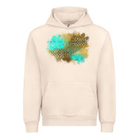 Sandshell turquoise leopard patch Urban Hoodie - Jasminsmagicworld