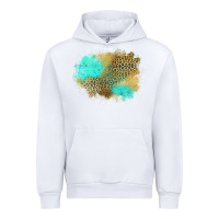 White turquoise leopard patch Urban Hoodie - Jasminsmagicworld