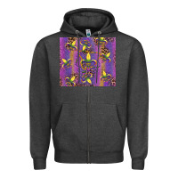 Charcoal Heather mardi gras fleur de lis Zipper Hoodie - RanaPortraitStore