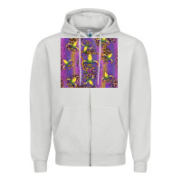 Dove Grey mardi gras fleur de lis Zipper Hoodie - RanaPortraitStore