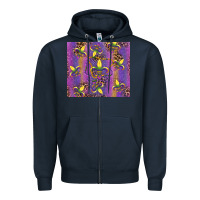 Navy mardi gras fleur de lis Zipper Hoodie - RanaPortraitStore