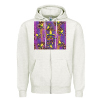 Oatmeal Heather mardi gras fleur de lis Zipper Hoodie - RanaPortraitStore