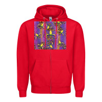 Red mardi gras fleur de lis Zipper Hoodie - RanaPortraitStore