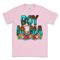 Bubblegum Pink Boy Mama Flowers Cow Classic Tee - CowCowDesign
