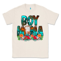 Natural Boy Mama Flowers Cow Classic Tee - CowCowDesign