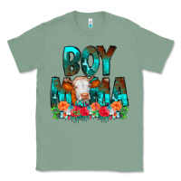 Sage Boy Mama Flowers Cow Classic Tee - CowCowDesign