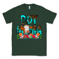 Sports Green Boy Mama Flowers Cow Classic Tee - CowCowDesign