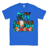 True Royal Boy Mama Flowers Cow Classic Tee - CowCowDesign