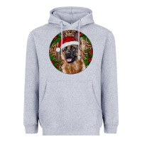 Heather Grey German Shepherd Christmas Heavyweight Hoodie - RanaPortraitStore
