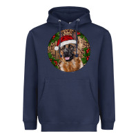 Navy German Shepherd Christmas Heavyweight Hoodie - RanaPortraitStore