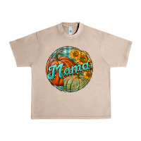 French Oak pumpkin mama with background Urban Heavy Tee - BundleAndBundleShop