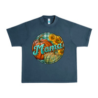 Midnight Navy pumpkin mama with background Urban Heavy Tee - BundleAndBundleShop