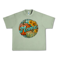 Oil Green pumpkin mama with background Urban Heavy Tee - BundleAndBundleShop