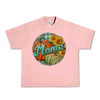 Salmon pumpkin mama with background Urban Heavy Tee - BundleAndBundleShop