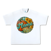 White pumpkin mama with background Urban Heavy Tee - BundleAndBundleShop