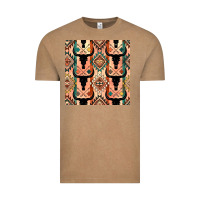 Vintage Coffee native american aztec seamless pattern 4 Vintage Tee - BundleAndBundleShop