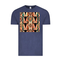 Vintage Denim native american aztec seamless pattern 4 Vintage Tee - BundleAndBundleShop