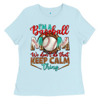 Baby Blue i'm a baseball mom we don't do that Ladies Tee - BundleAndBundleShop